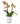 Rumeno-rožnata pikčasta orhideja Phalaenopsis v belem teksturiranem lončku
